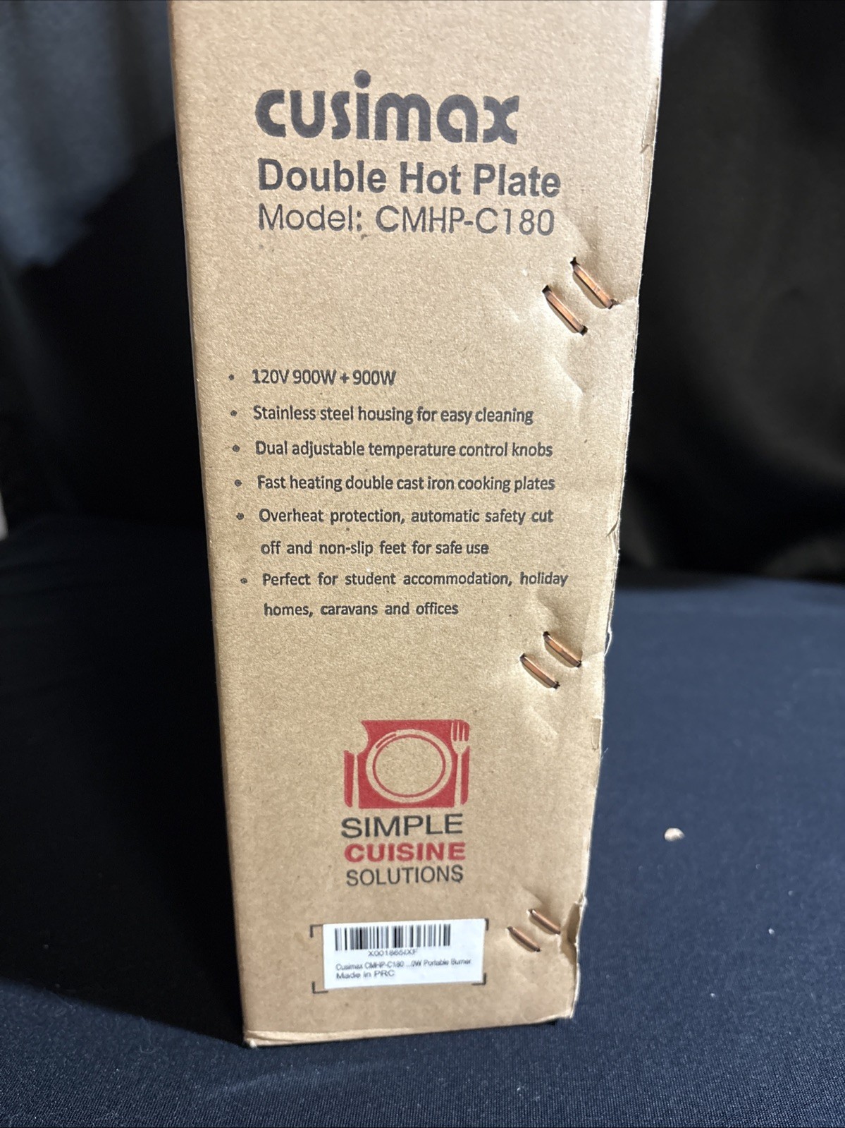 Cusimax 1800W Ceramic Electric Hot Plate Dual Control CMHP-C180