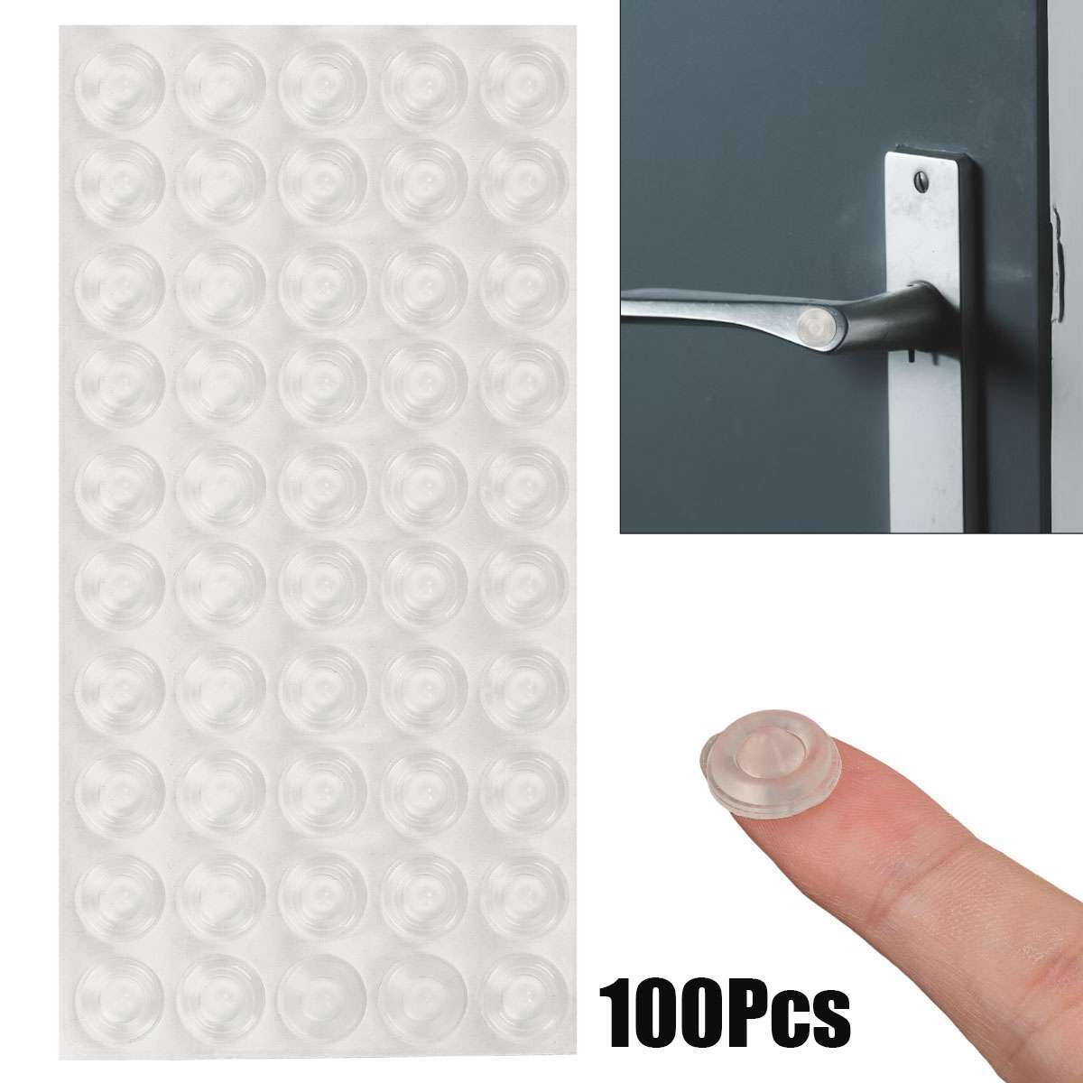 100pcs/set Adhesive Soft and Clear Silicone Rubber Feet for Furniture Protection
