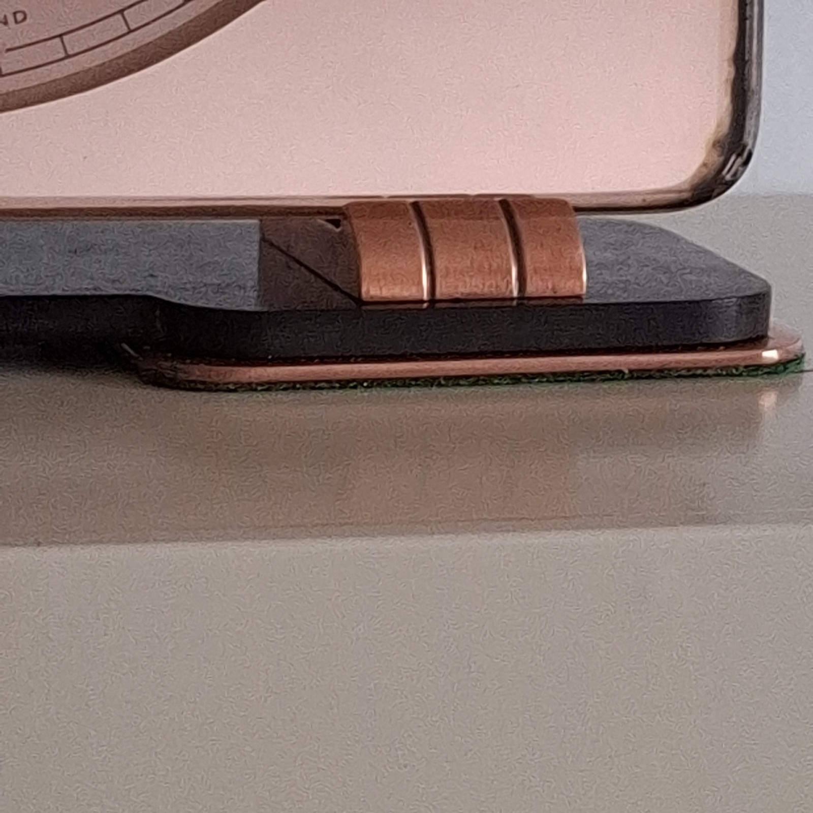 Vintagec Art Deco Peach Glass Smiths Sectric Electric Clock.