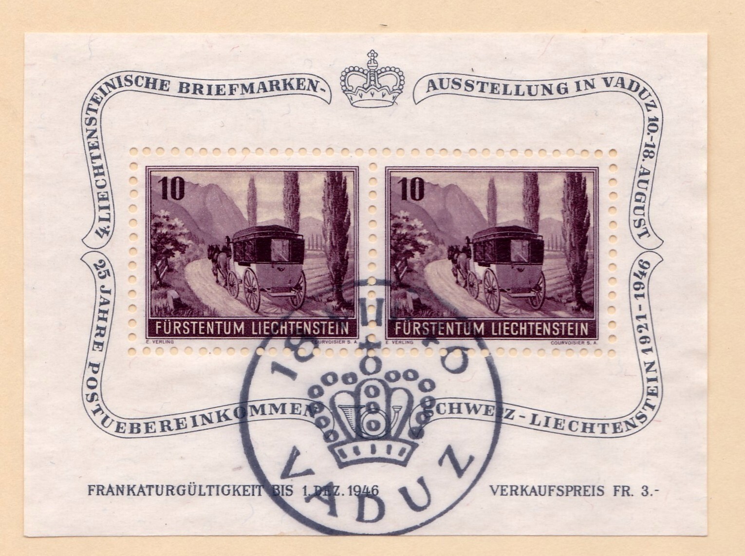 Liechtenstein      B18       used       CV $32.50