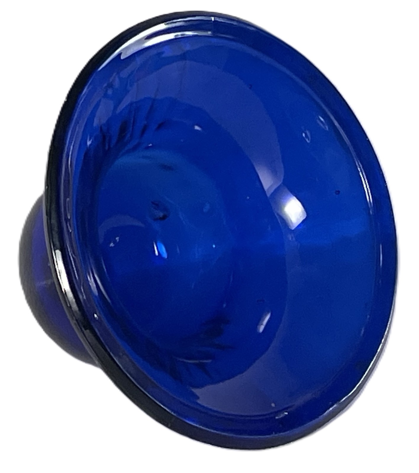 Cobalt Blue Garden Cloche Glass Bell Jar Peg Candle Holder