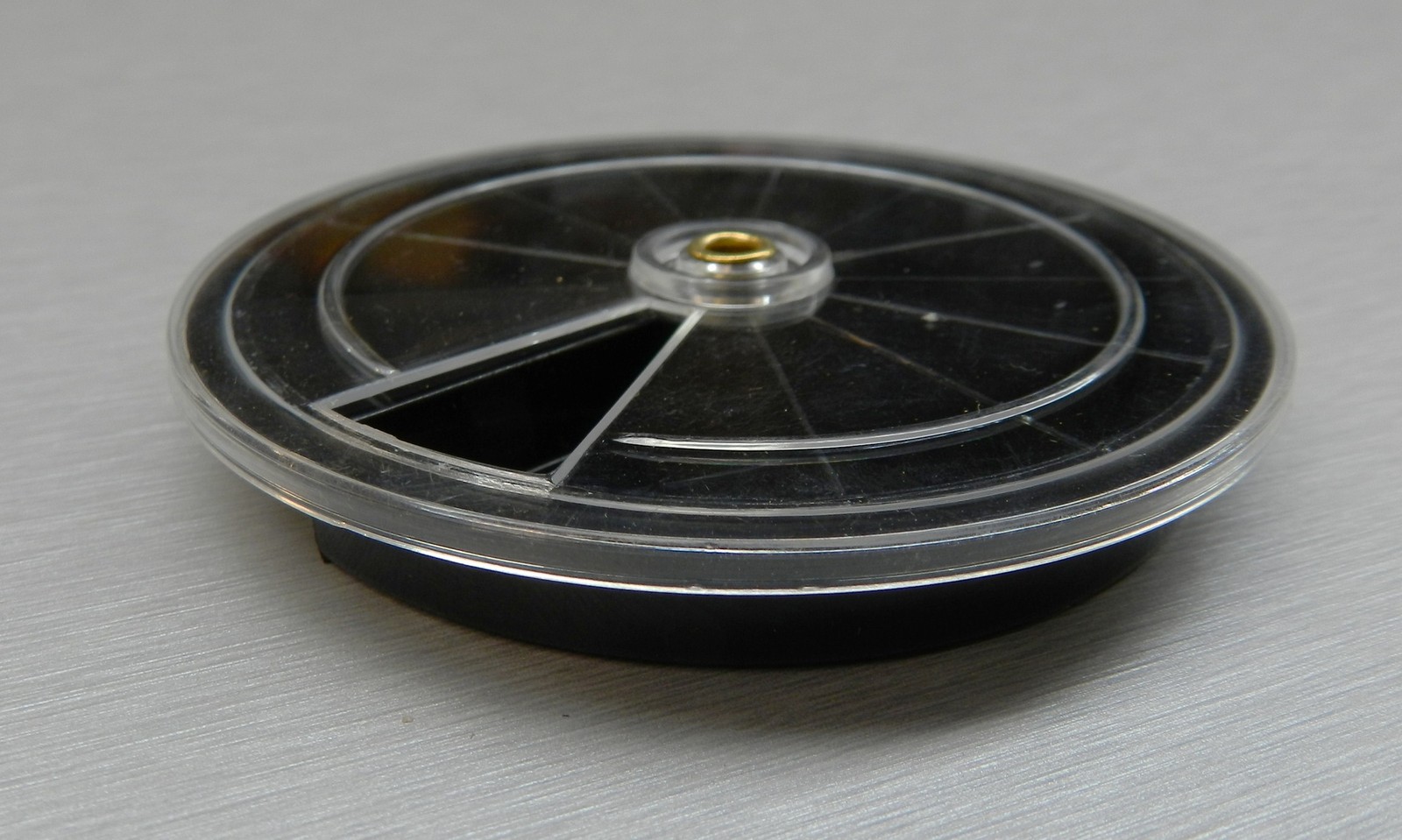 Revolving Tray Round Plastic Storage Container 12 Sections 3-5/16" Small Parts