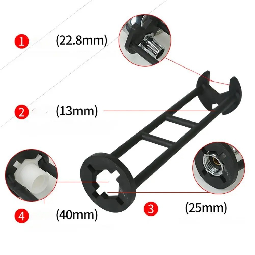 Multifunctional Sink Wrench Set, 2-Pack Basin and Faucet Wrench Tool with Fou...