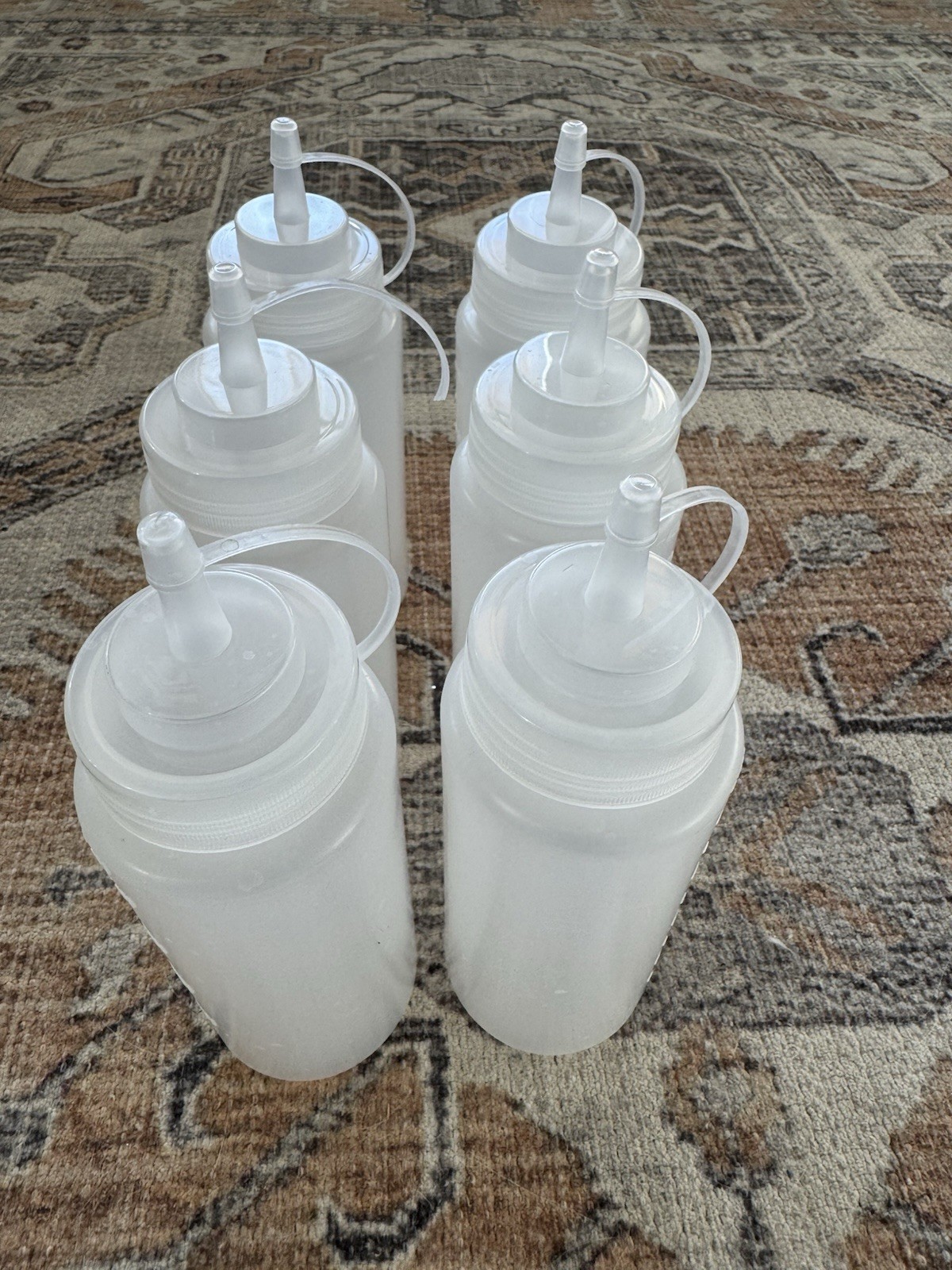 Oaklyn 16 oz clear squeeze bottles BPA free used once set of 6