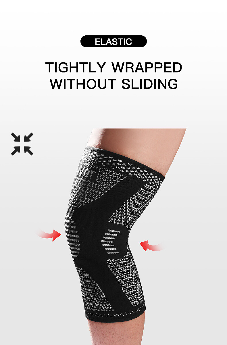 2x Knee Sleeves Copper Silver Compression Brace Support Sport Joint Injury Pain