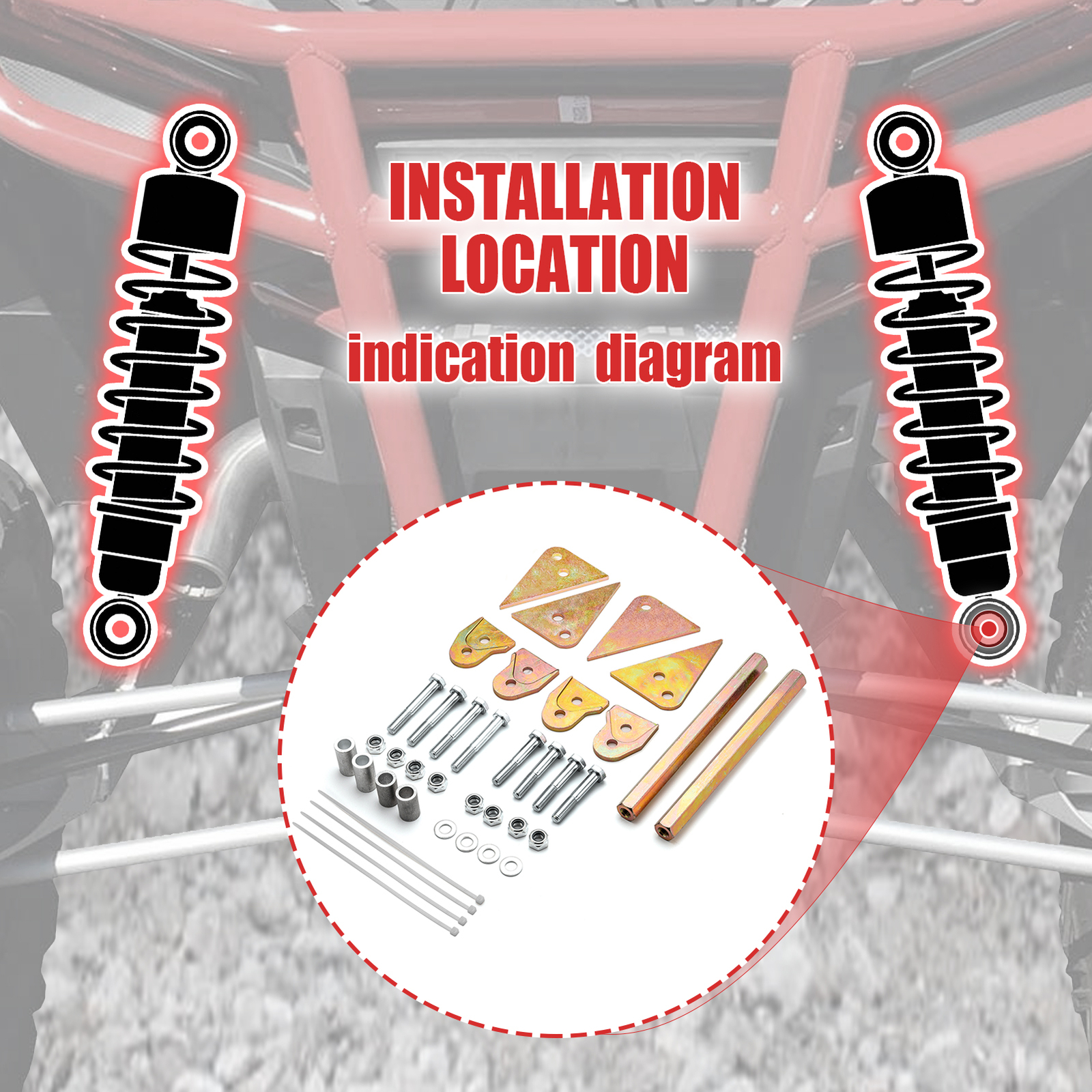 2" Front & Rear Lift Kit For Polaris Scrambler Sportsman 550 850 1000 EZ Install