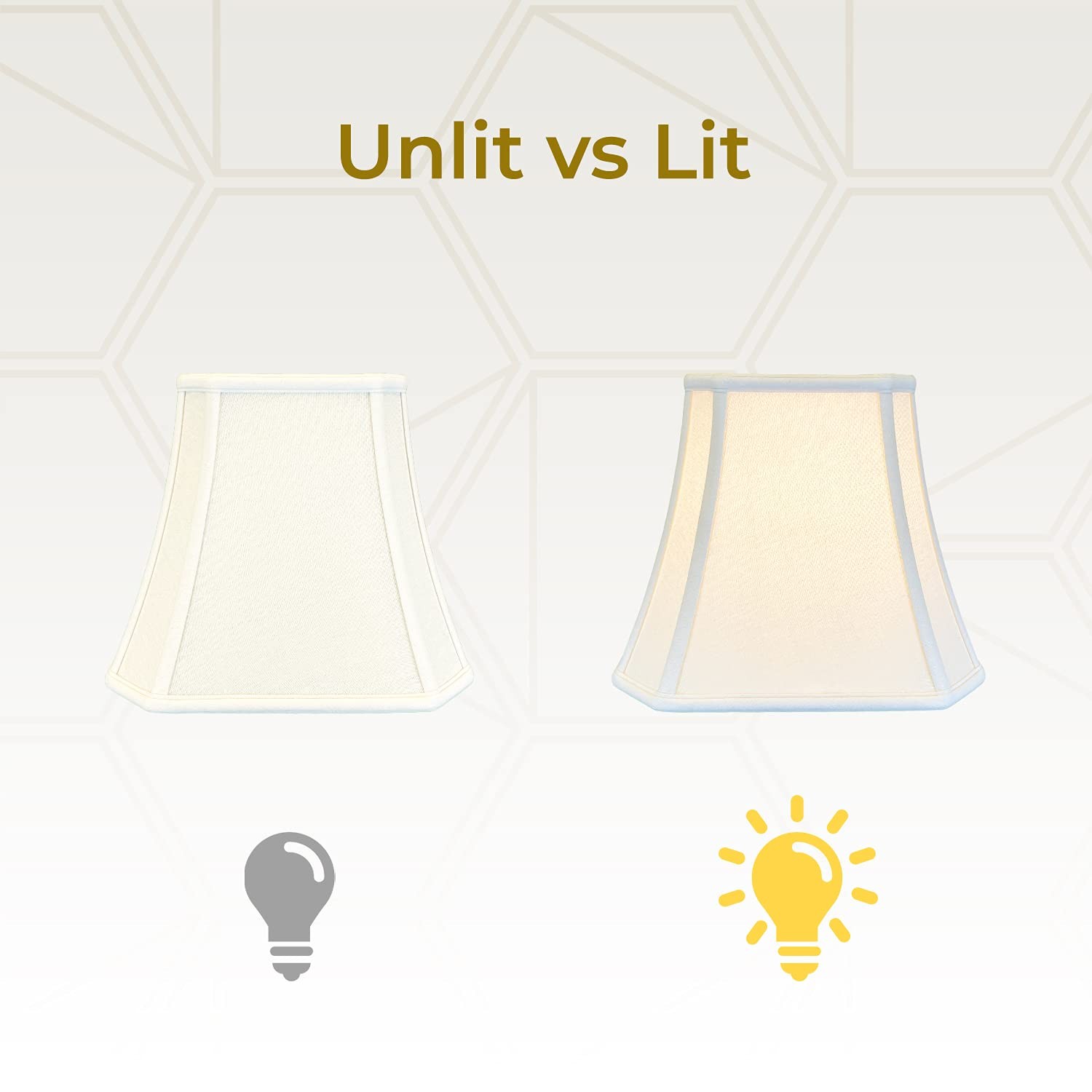 Royal Designs, Inc. BSO-705-14LNEG Square Cut Corner Bell Basic Lamp Shade 8x14