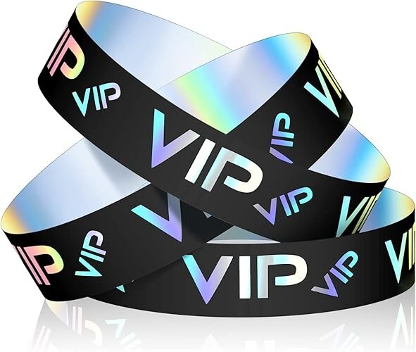 500 Pack VIP Plastic Wristbands for Events Party VIP Custom Bracelets Armbands