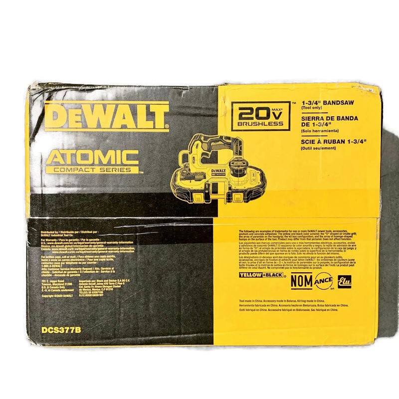 DEWALT DCS377B ATOMIC 20V MAX Brushless Cordless 1-3/4-inch Bandsaw TOOL ONLY