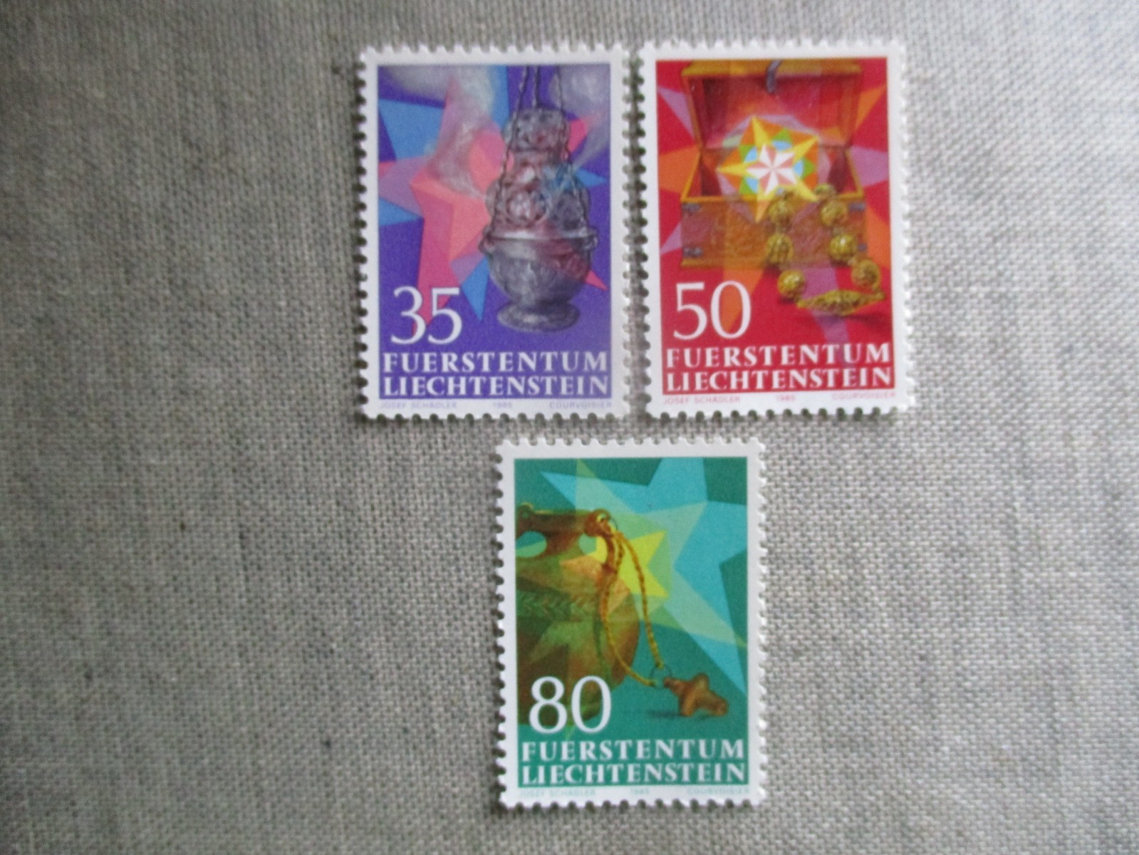 Liechtenstein, Scott# 820-822, MNH