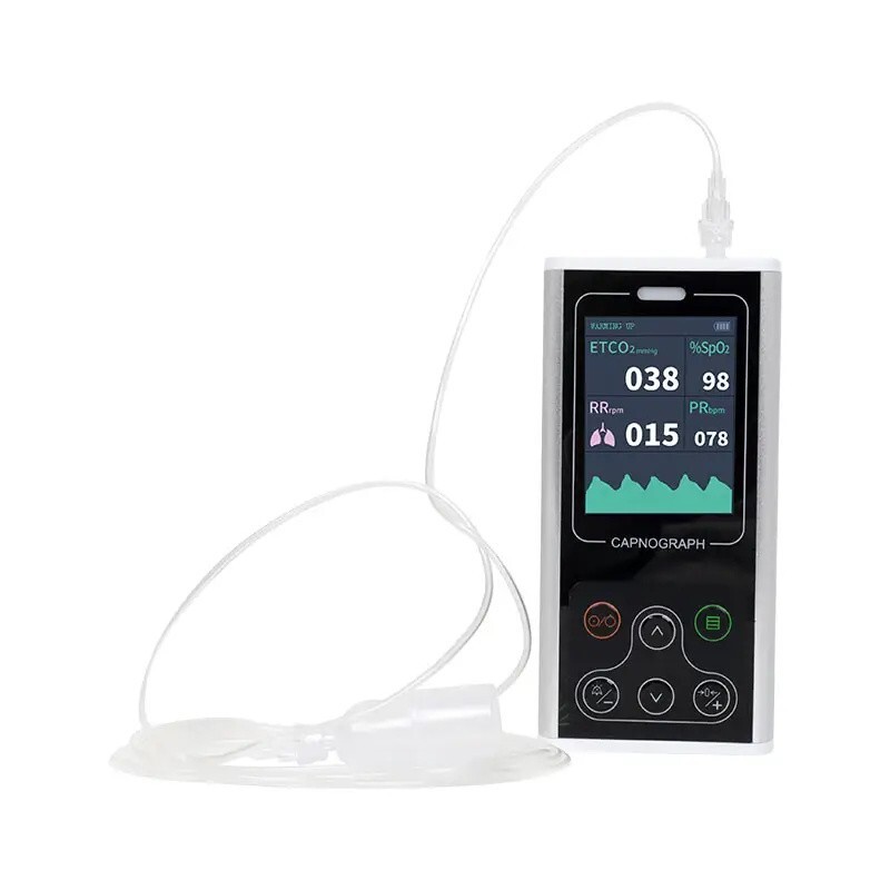 Veterinary CA10S Sidestream Capnograph EtCO2 RESP SpO2 PR CO2 Patient Monitor