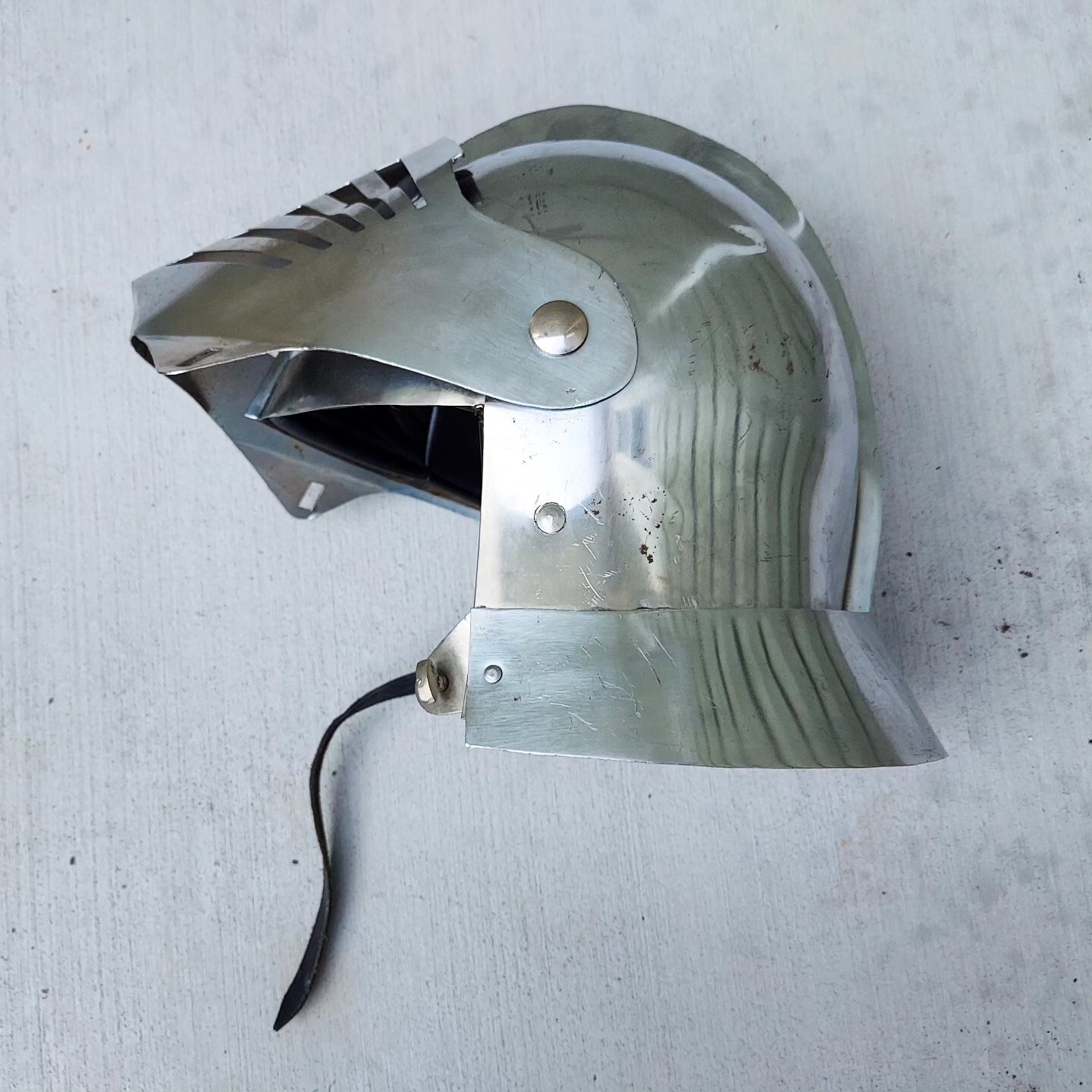 SCA Functional Armor Helm Leather Interior Medieval Knight Helmet