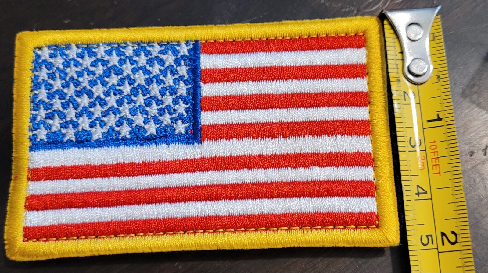 American Flag Patch With Hook And Loop Back Brand New - Loose