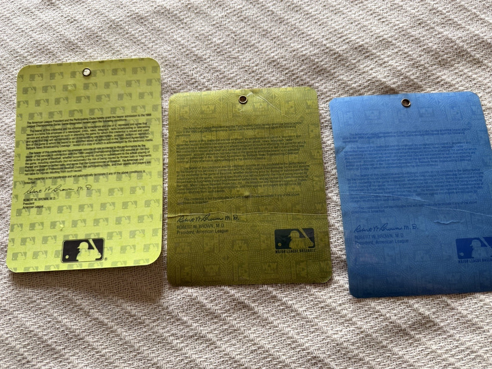 Original Oakland Athletics 1990 ACLS Game 1 Lineup Card + Tickets + More