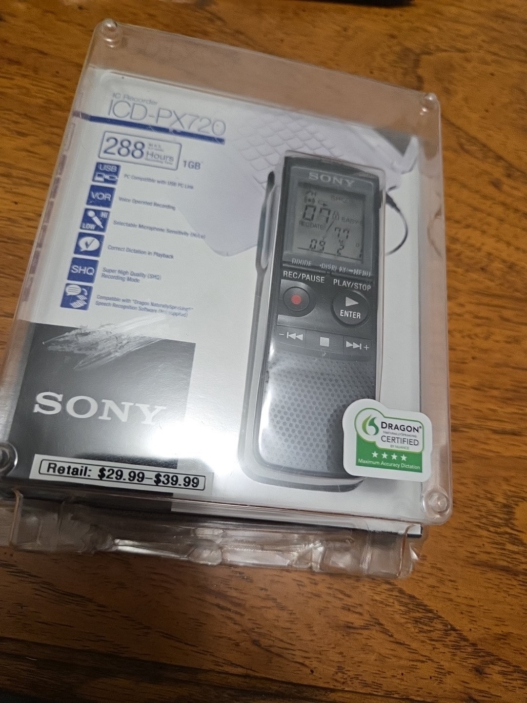 Sony ICD-PX720 Digital Voice Recorder New in a Sealed Unopened Box