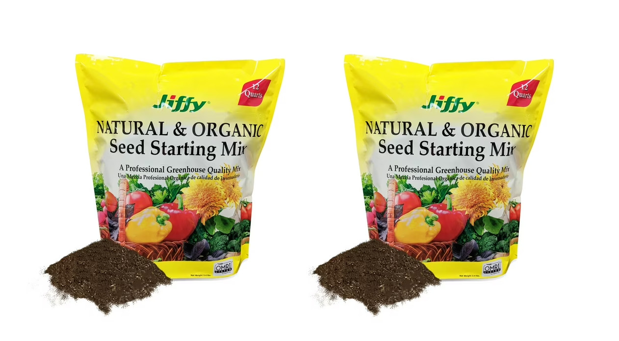 Natural Organic Seed Starter Mix Garden Soil for Plants 12 Quart 2 Pack