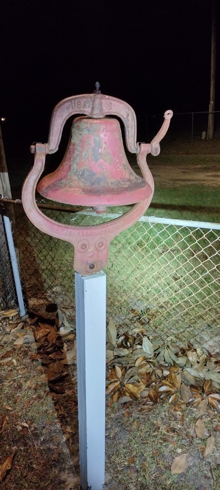 Late 1800s Crystal Metal Number 2 School Bell 19-20 Yoke Width