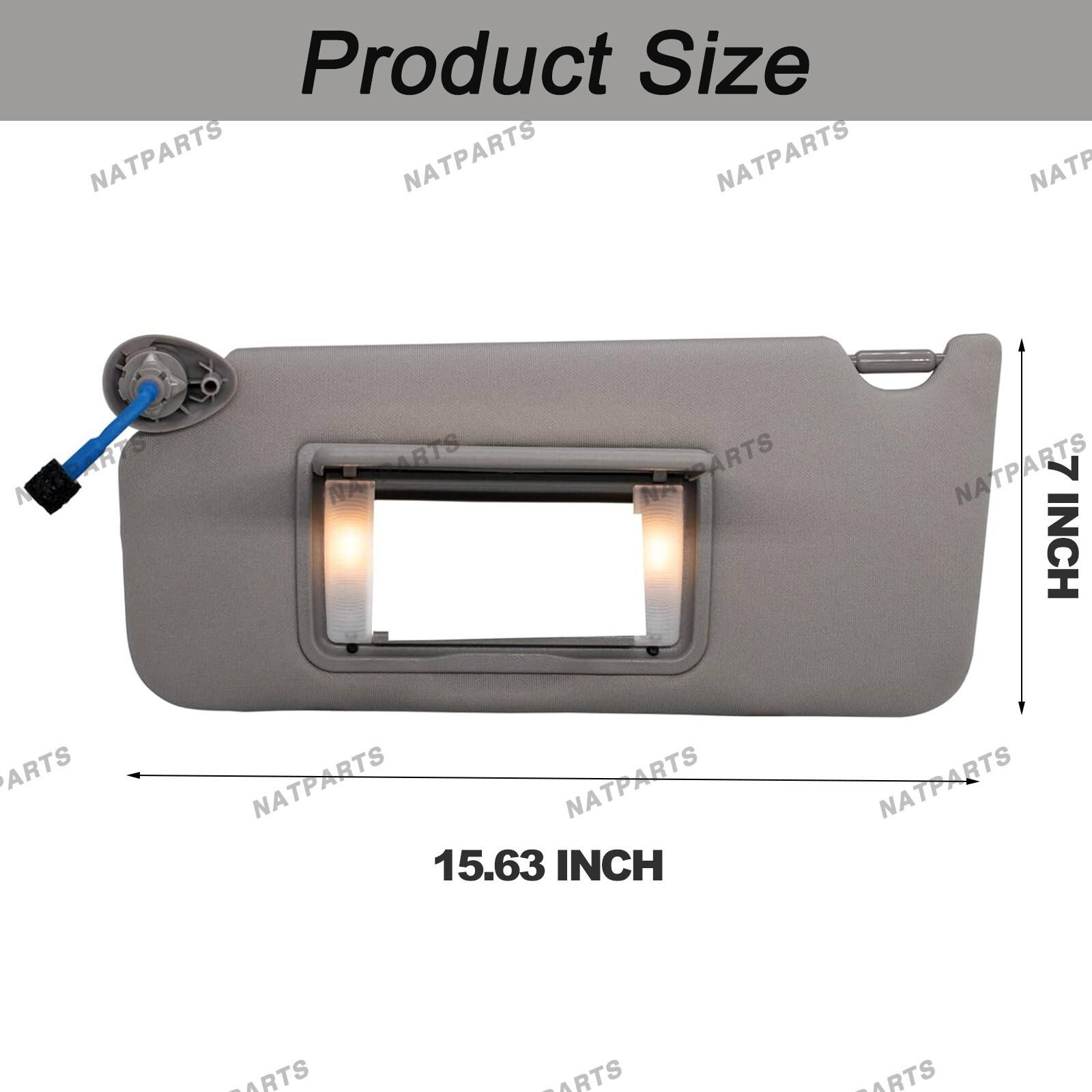 Left Driver Sun Visor W/ Light Fits for 08-17Honda Accord 83280-TA5-A51ZA