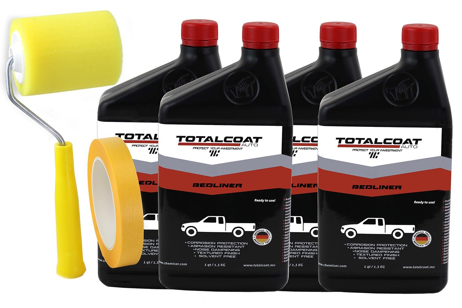 Truck Bed Liner Paint, Roll In Bedliner Kit, Easy to Use, DIY Roll On Bedliner