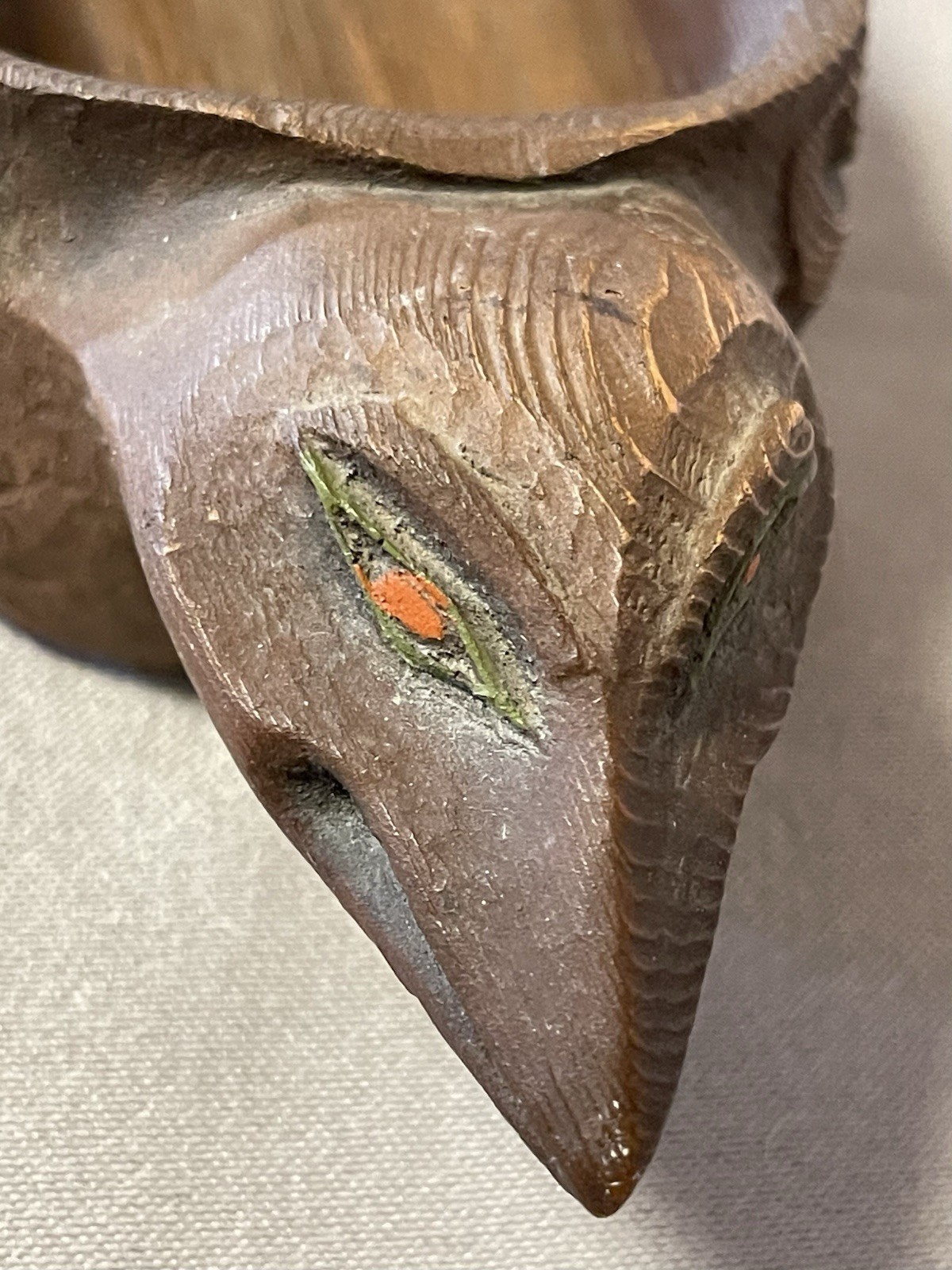 Antique Northwest Coast Carved Reproduction Grease Bowl, Estate Collection