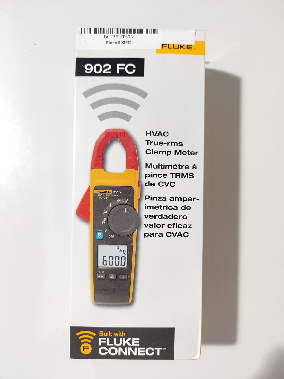 Fluke 902 FC True-RMS HVAC Clamp Meter AC Amp AC/DC Volt Contact Temperature