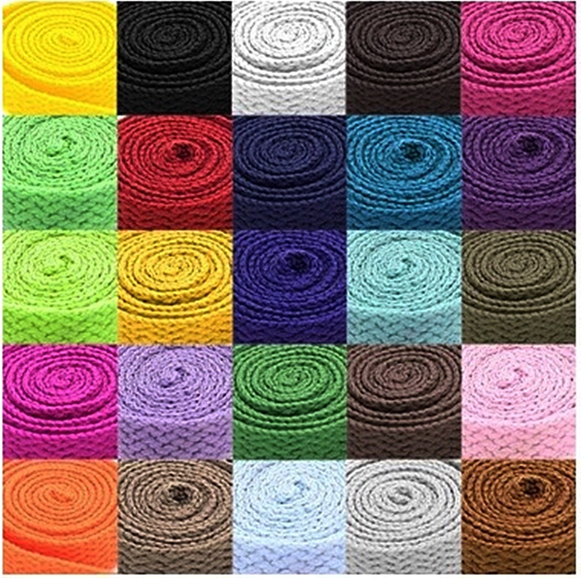 Trudy Flat Athletic Shoe Lace 27 36 45 54" Canvas Sneaker Shoelaces Strings