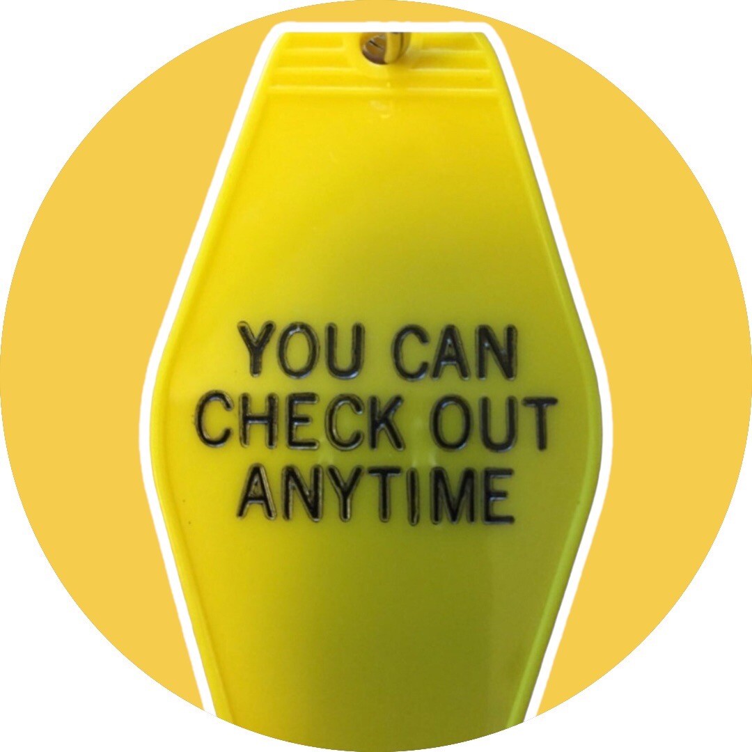 Hotel California inspired keytag