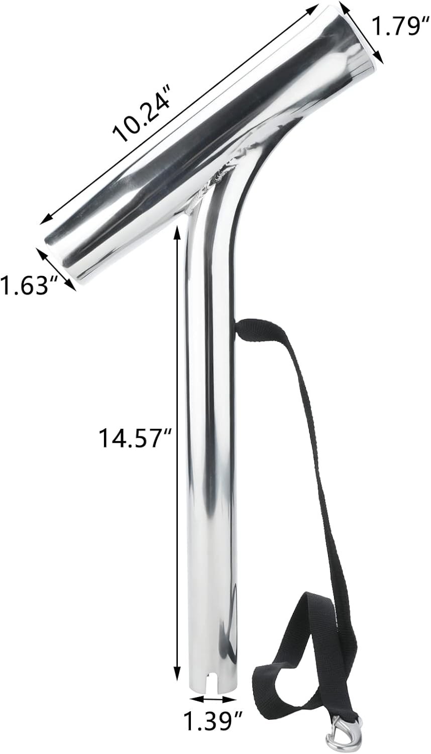 2Pcs Stainless Steel Outrigger Stylish Fishing Rod Holders for Marine Boat Yacht