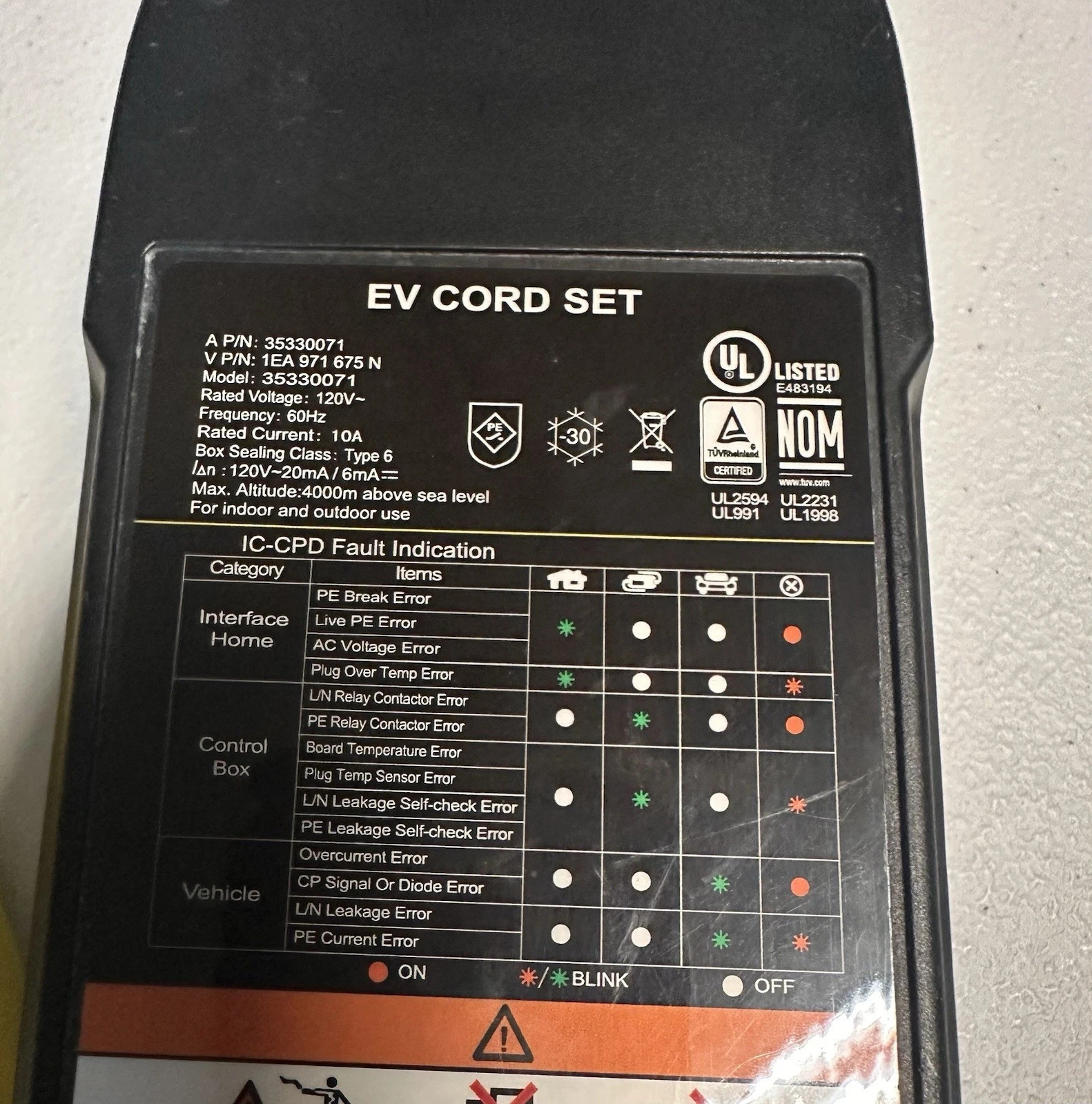 Genuine VW Volkswagen ID.4 EV Charger OEM VW ID.4, BUZZ, egolf, Charging Cable