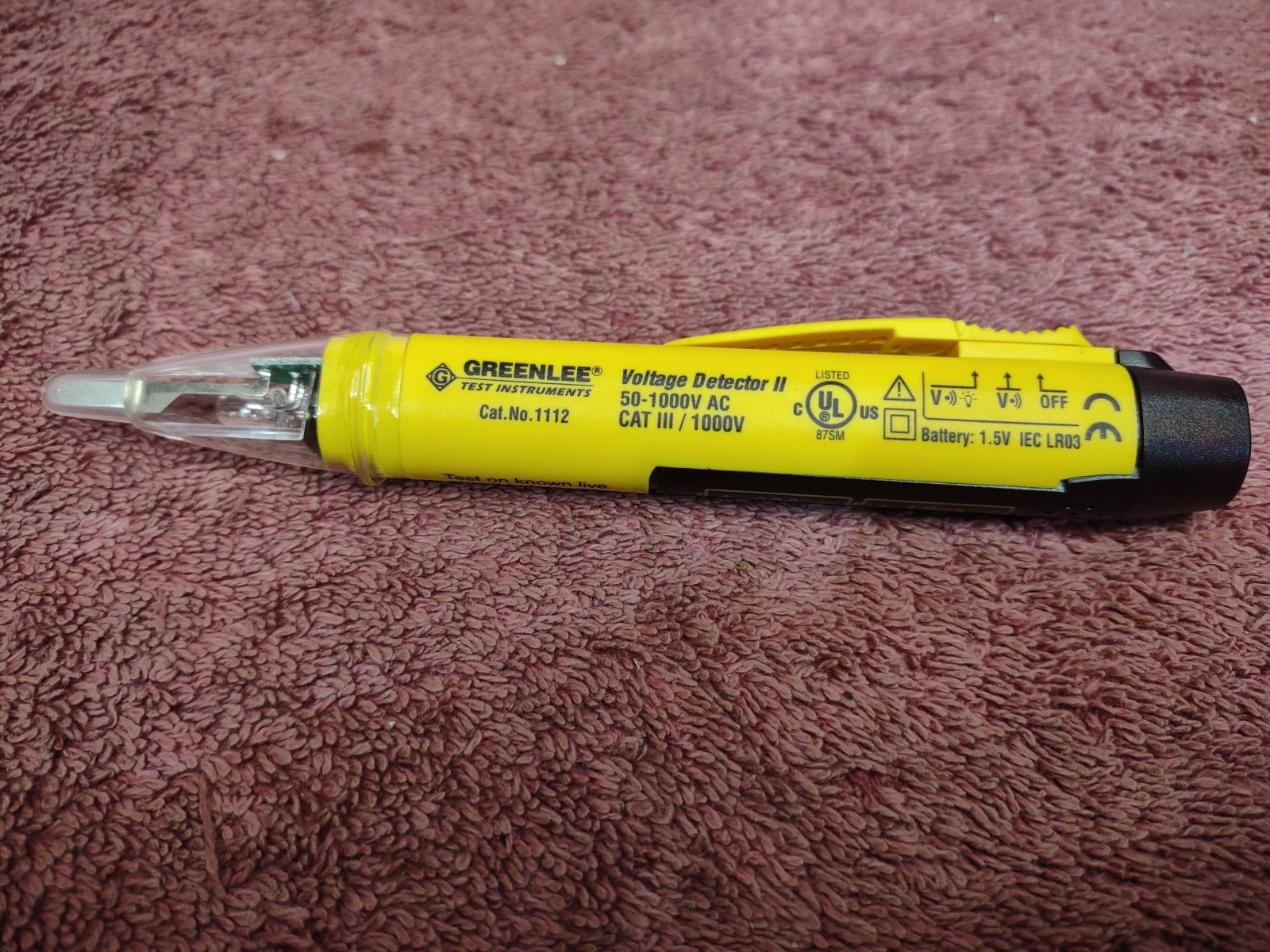 GreenLee #1112 No-Contact Voltage Detector w/ Flashlight Tick Tester