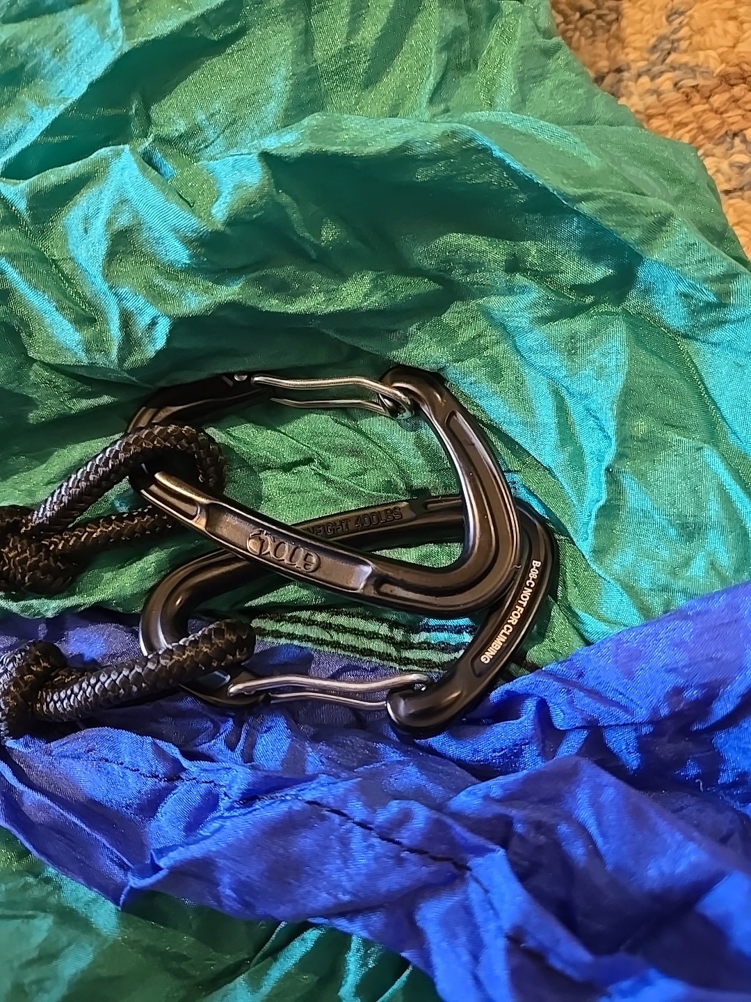 ENO DoubleNest Hammock Appalachian Trail, Special Edition Green/Blue/Brown EUC