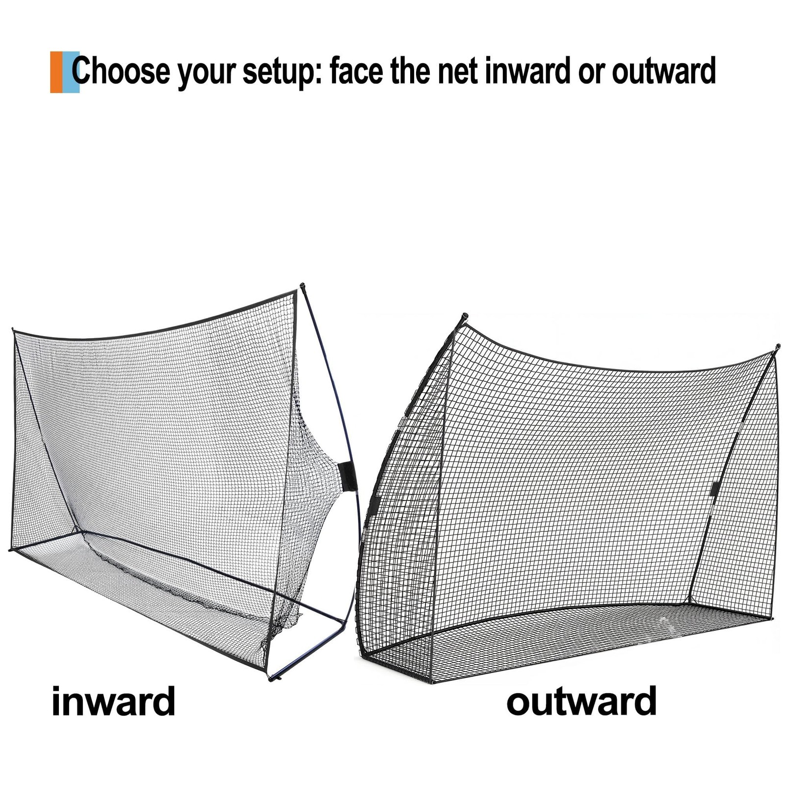 10x7ft Portable Golf Practice Hitting Net Indoor Personal Driving Range Training