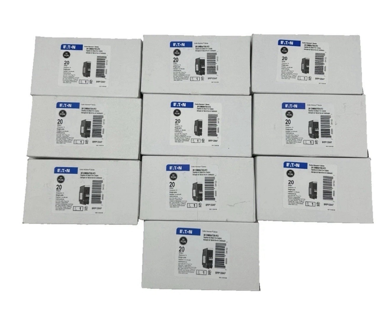 10 New Eaton BRP120AF (NO PIGTAIL) Plug On Neutral