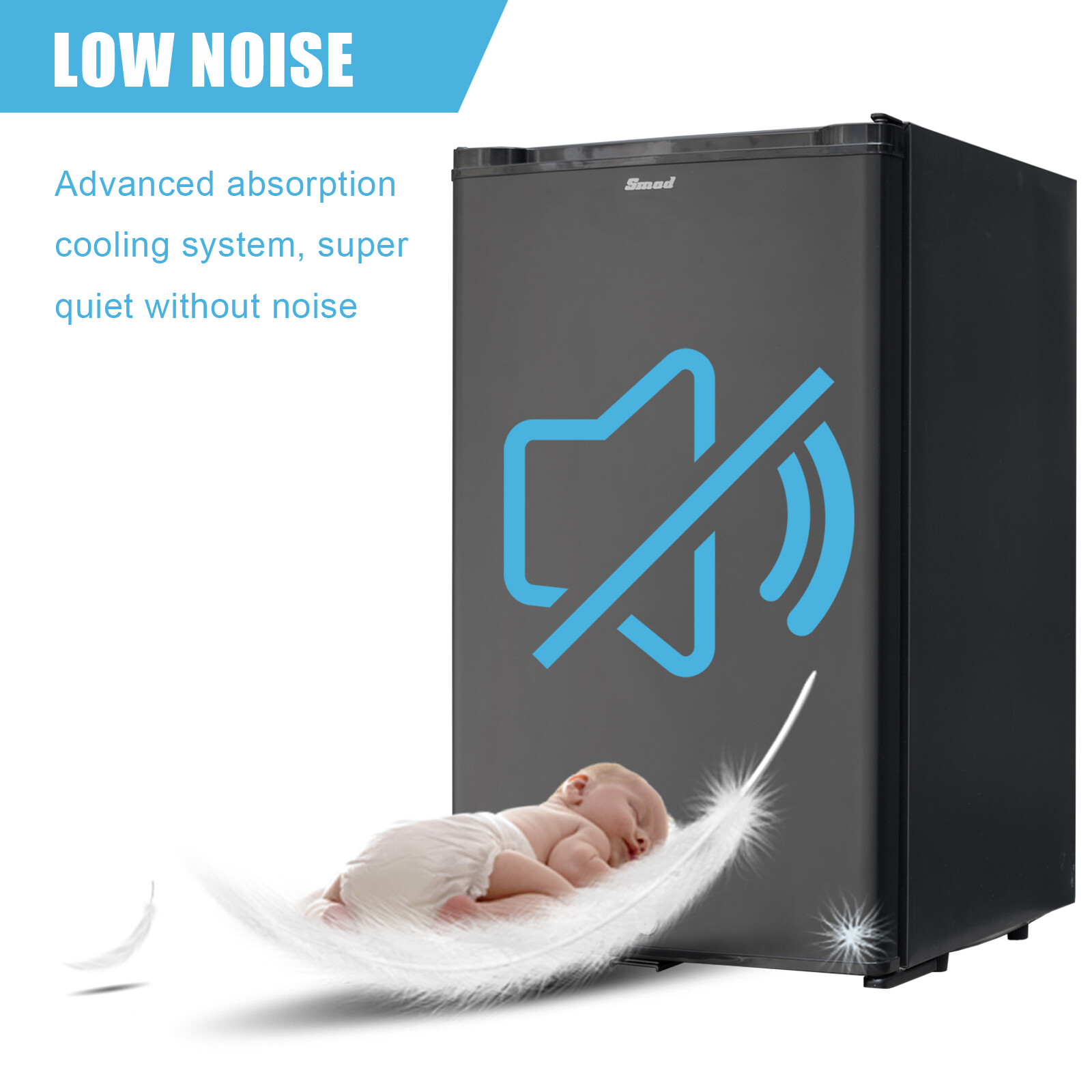 1.1-1.7cuft Mini Refrigerator Truck RV Cooler Compact Camping 12V Fridge AC DC