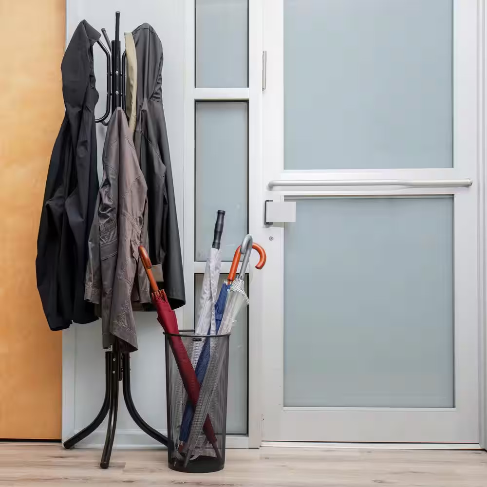 Umbrella Stand Walking Cane Rack Wrapping Paper Holder Metal Mesh 10.25 In. L X