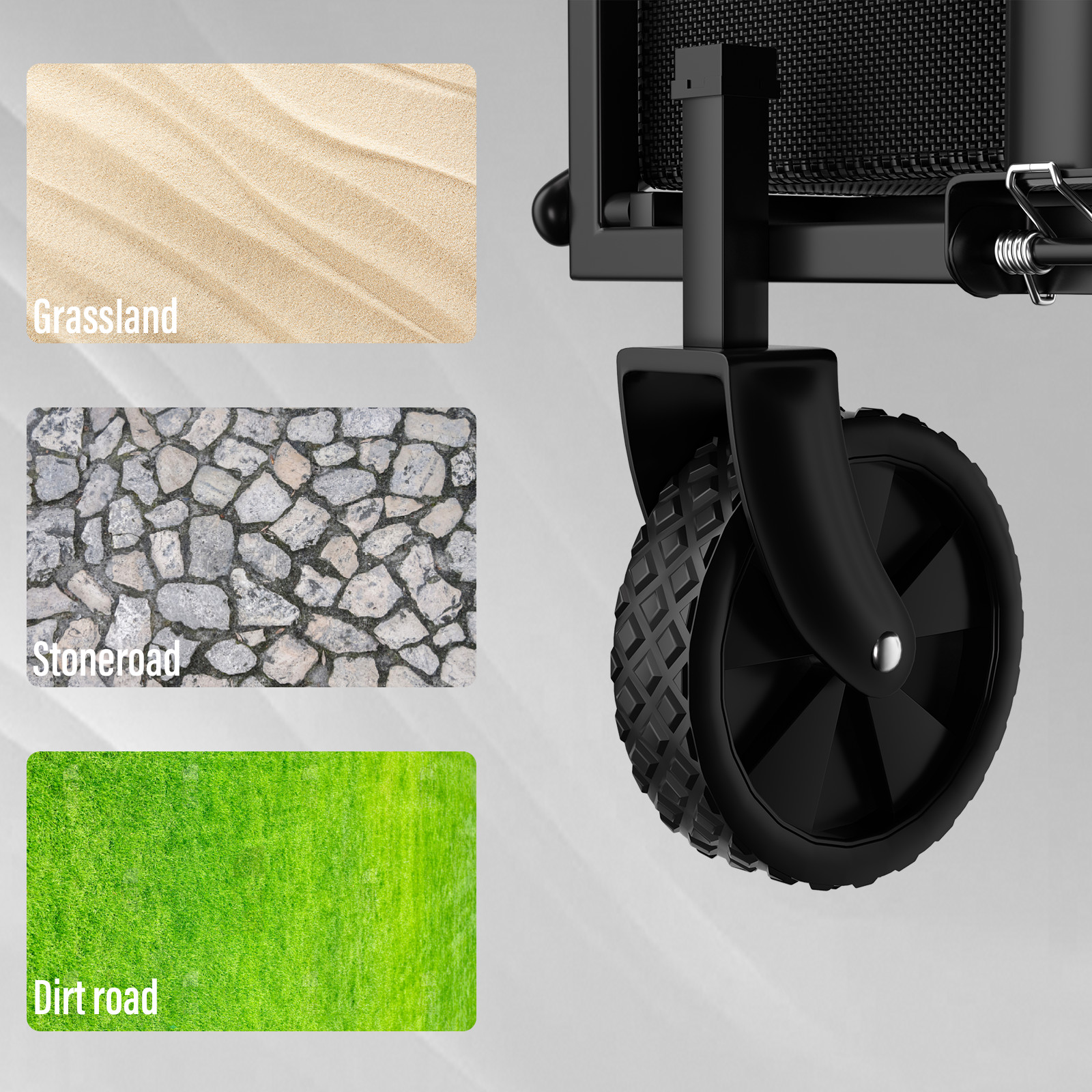 Small Collapsible Folding Wagon Beach Wagon Cart Heavy Duty Utility Grocery Cart