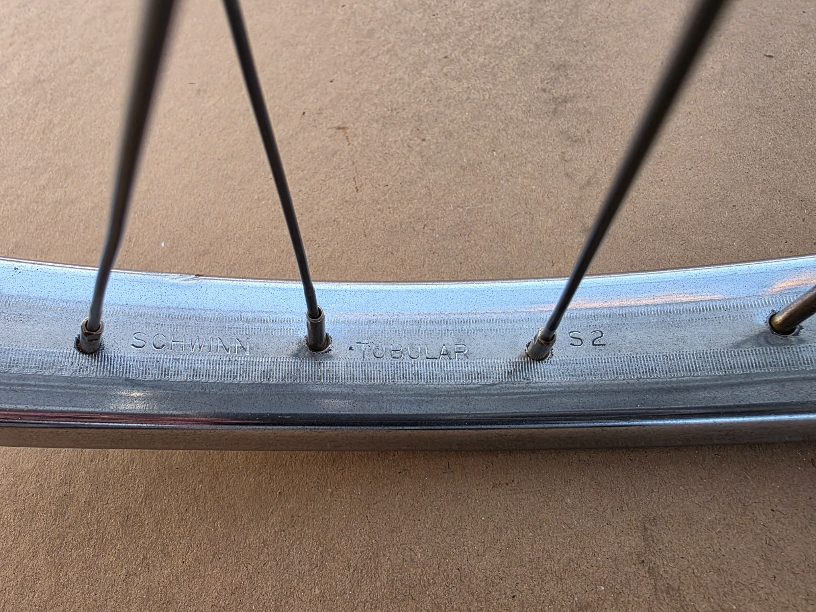 26" SCHWINN S-2 CHROME WHEEL SET W/ FRONT DRUM BRAKE PHANTOM B6 ETC.