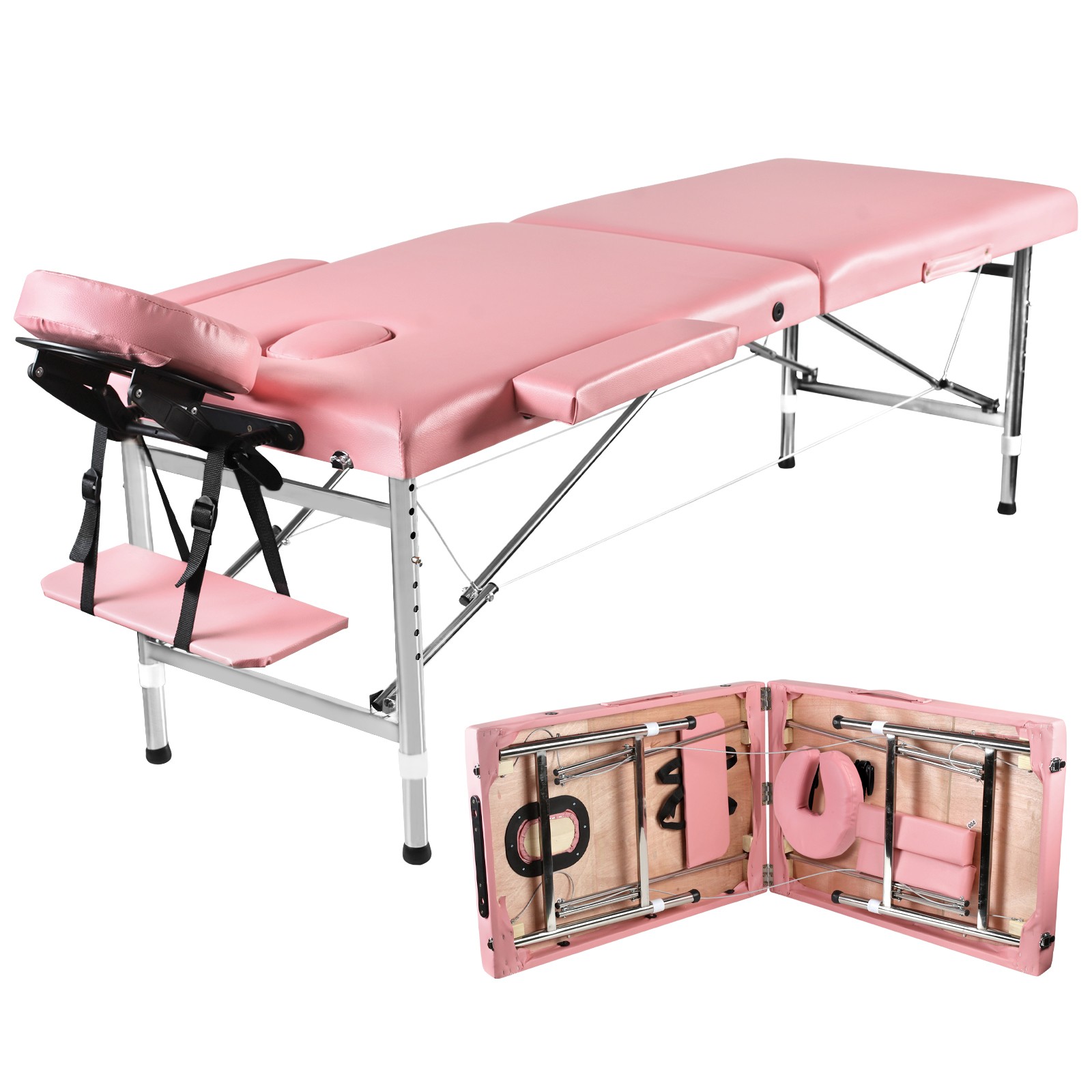 Massage Table Massage Bed 2 Fold Portable Massage Table 84" L x 30" W Spa Bed