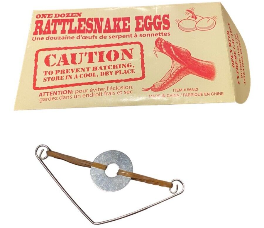 6 RATTLESNAKE EGGS JOKE Envelope Fake Snake Packs Trick Prank Gag Gift Fun Toy