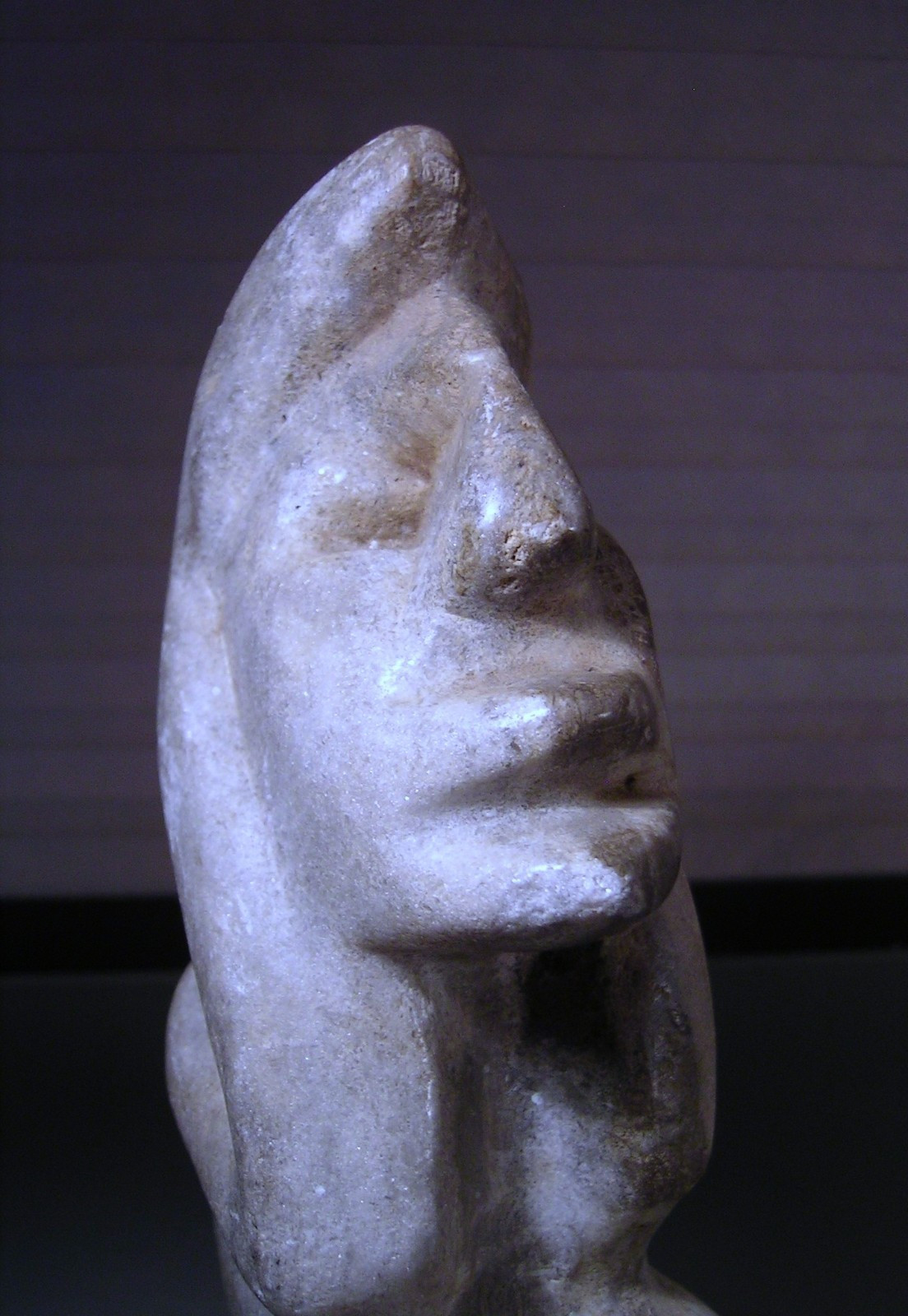 Pre Columbian Mesoamerican Warrior Figure Stone Carving