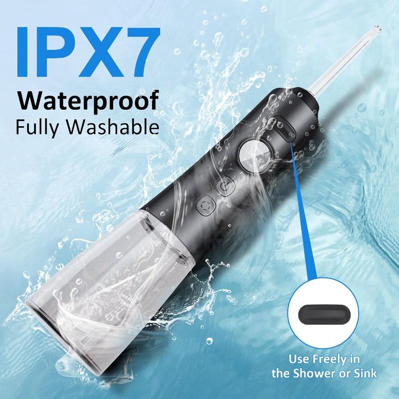 Cordless Rechargeable Water Dental Flosser Oral Irrigator Waterproof Fast Charge