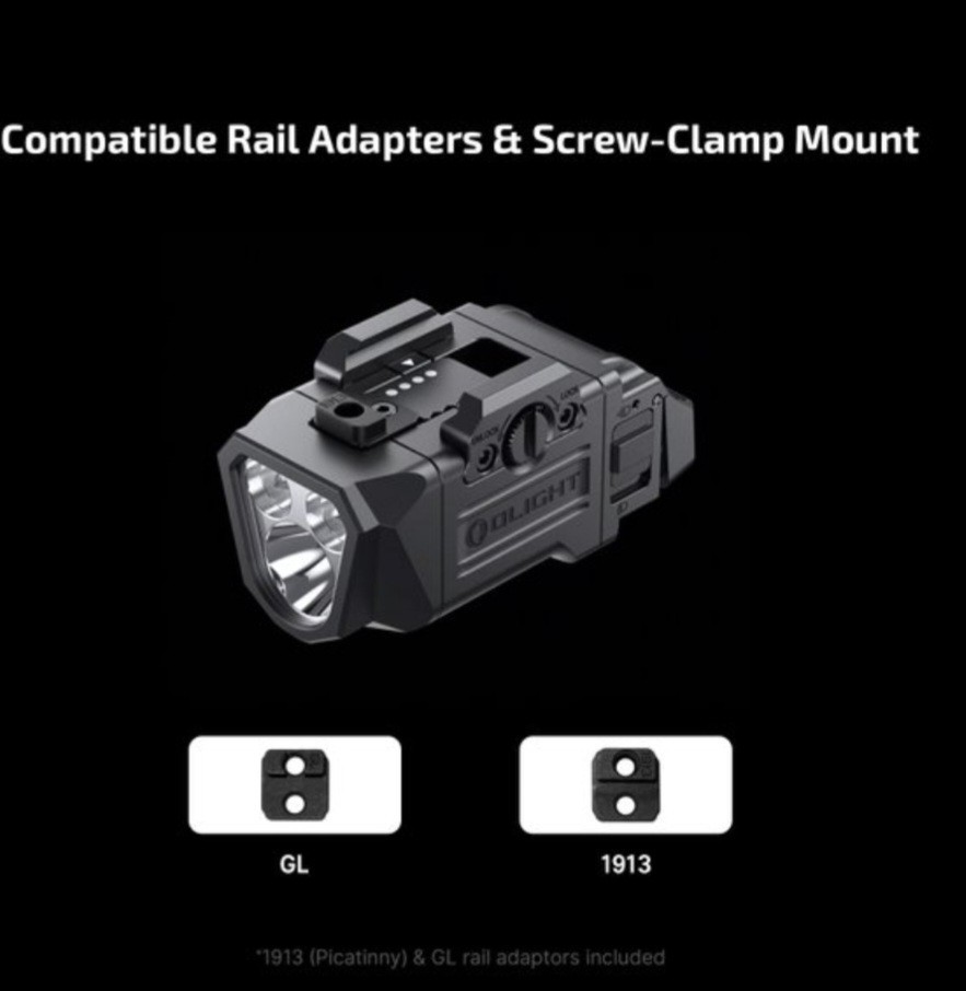 Olight PL X Tactical Weapon Light, 1200 Lumens, Dual Beams, Floodlight/Spotlight