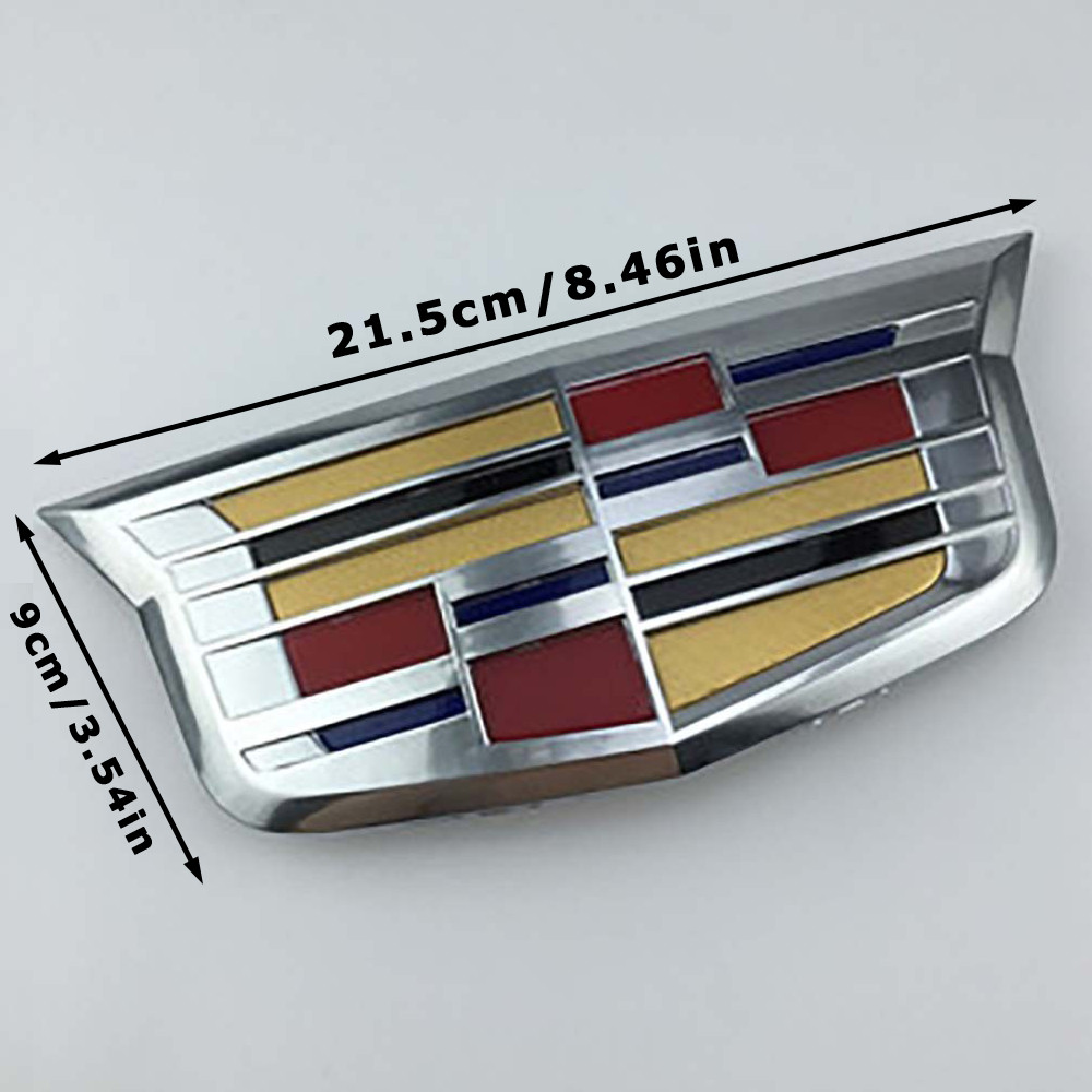 Premium Front & Rear Emblem Replacement Chrome Finish for Suitable for Cadillac