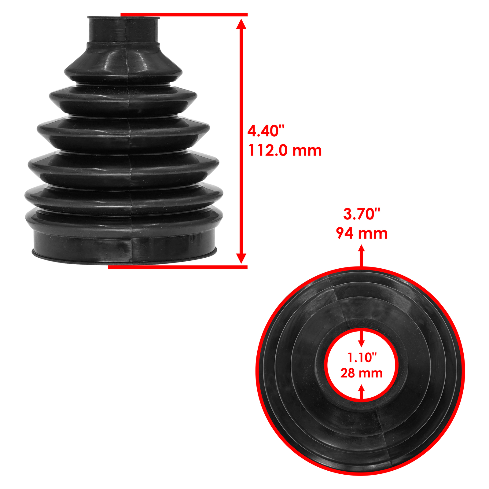 Rear CV Axle Boot For Polaris RZR Pro XP / RZR Pro XP 4 20-25 3236514 Left/Right