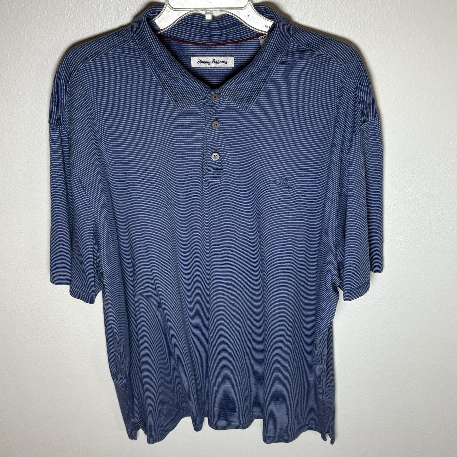 New Tommy Bahama Polo Shirt Men's 3XL Stripe Shirt Golf Islandzone 100% Cotton