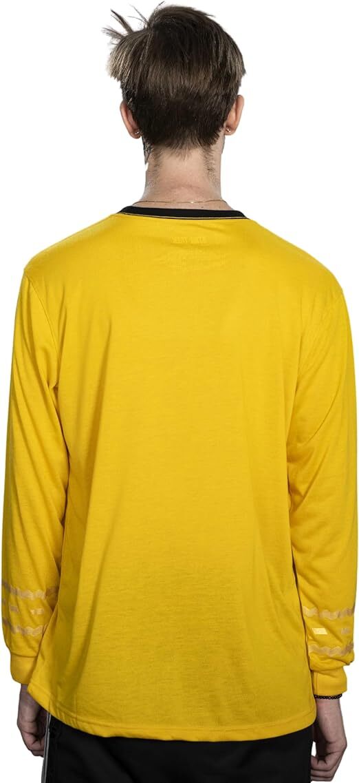 Adult Star Trek Long Sleeve Halloween Costume T-shirt Captain Kirk Cosplay Tee