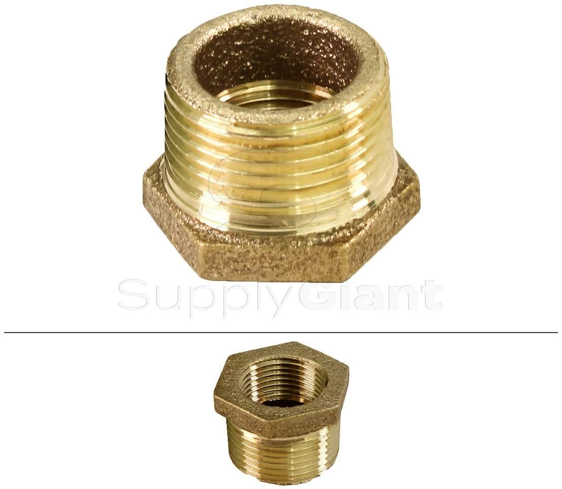 MIP x FIP Brass Bushing Hexagonal Head Lead Free 1/4"in x 1/8"in-4"in x 3"in USA