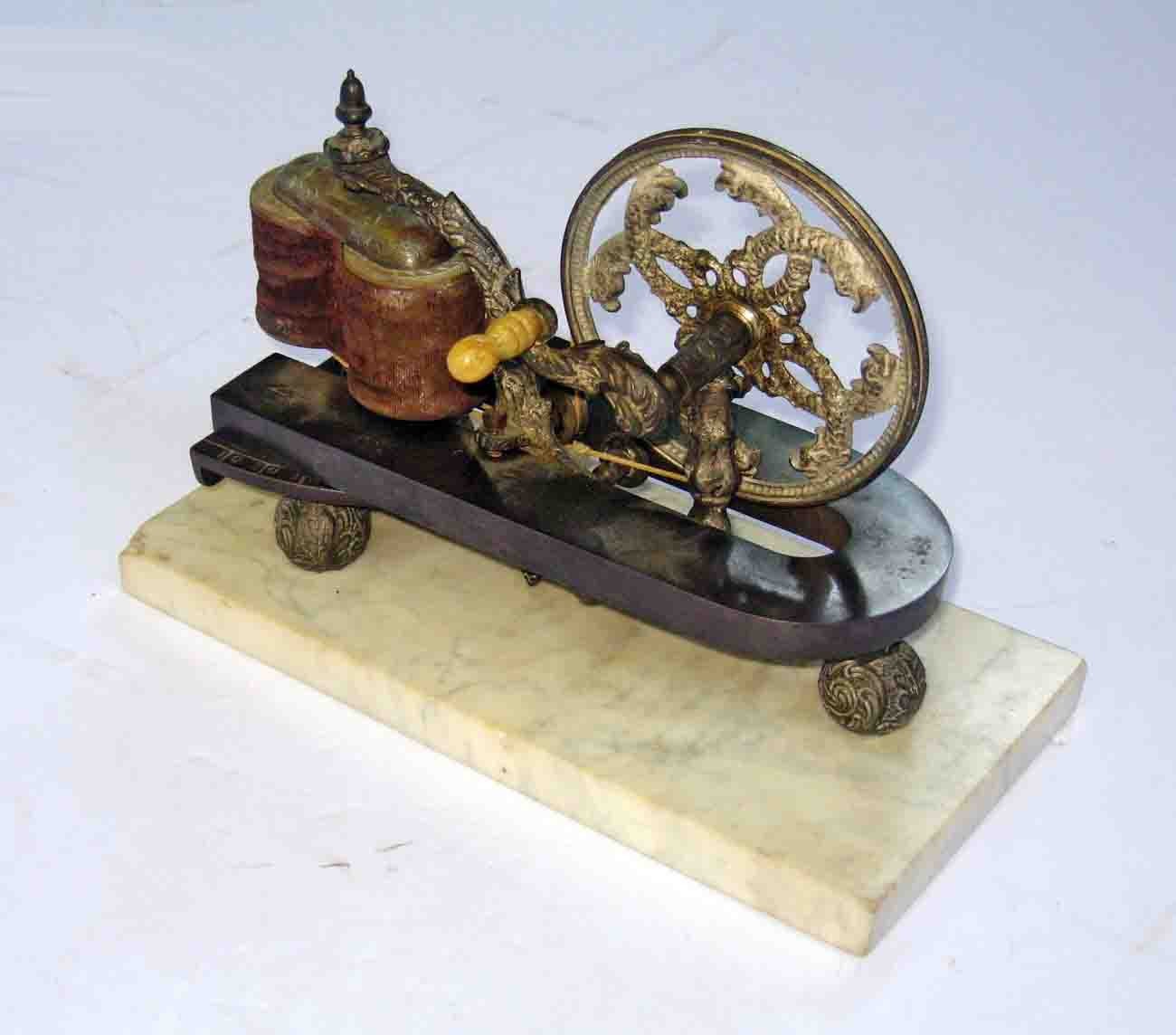 c1850 Marble Base QUACK MEDICAL Electricity GENERATOR by BOURNE & TAYLOR -LONDON