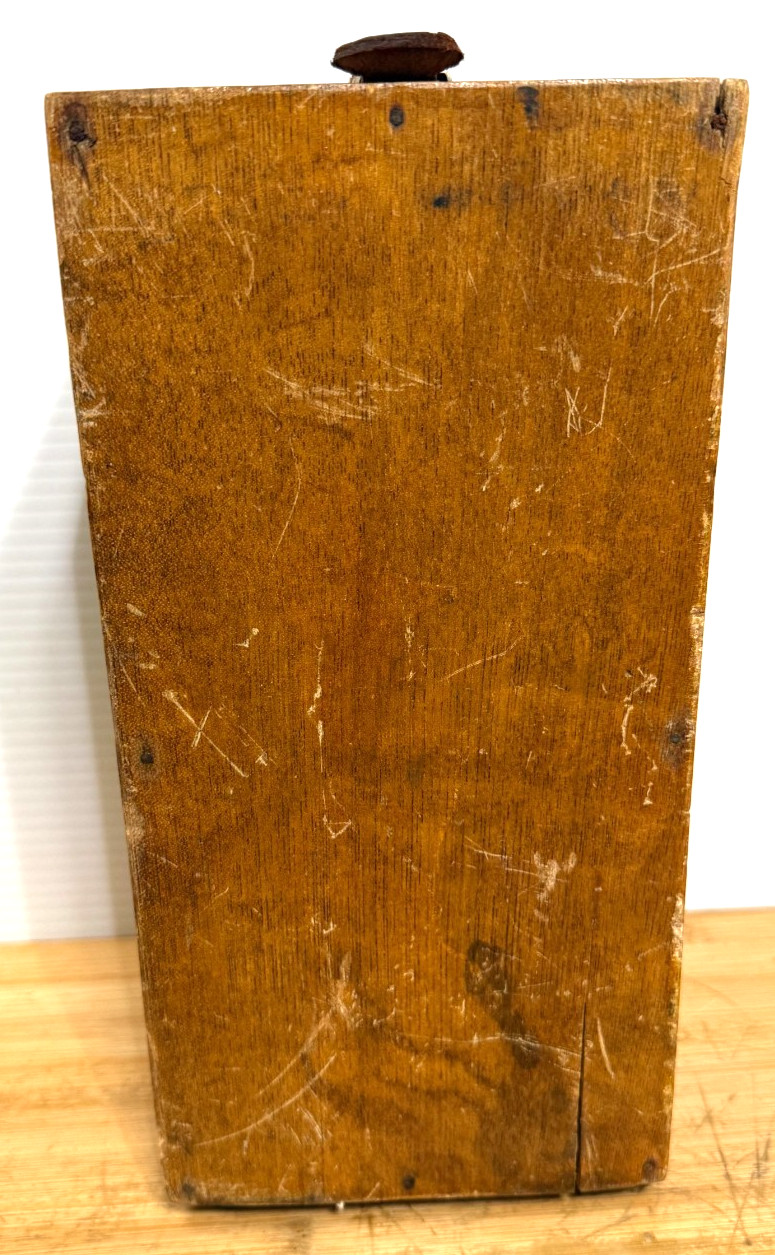 Vtg Microscope Wood Box Only!!! Tongue & Groove Corners Metal Latch Closure