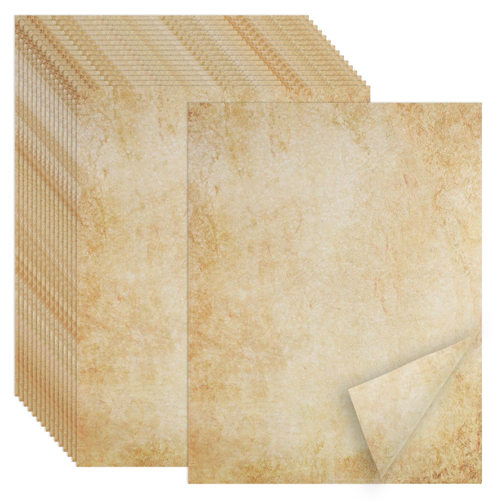 70PCS Vintage Paper 8.5 x 11 in Parchment paper for Writing Letter writing Paper